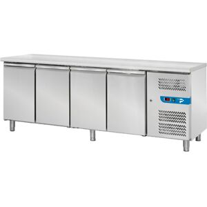 Tavolo refrigerato con n° 4 porte GN 1/1 senza alzatina temp. da +2°C a +8°C prof. 70 cm classe C