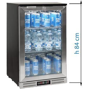 Frigo da banco/retrobanco per bibite inox con 1 porta battente, altezza 84 cm temp da 0°C a +10°C
