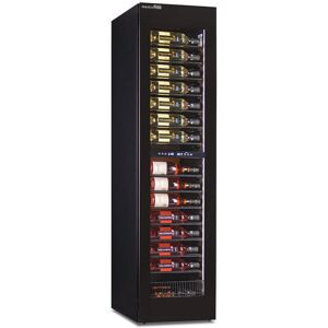 Cantina vini premium per 105 bottiglie doppia temperatura a refrigerazione ventilata griglie in acciaio nero