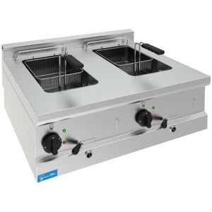 Friggitrice professionale da banco elettrica con vasca doppia da 7 lt + 7 lt
