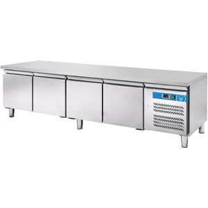 Tavolo refrigerato altezza 65 cm con n° 4 porte senza alzatina temp. da -2°C a +8°C prof. 70 cm classe C