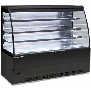 Vetrina espositiva self service nera ventilata temp +3°C a +5°C L1505xP800xH1525 mm linea SELF