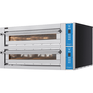 Forno pizza elettrico a camera doppia per 9 + 9 pizze Ø 35 cm serie EVOX