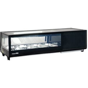 Vetrina refrigerata per sushi completa di 4 bacinelle GN 1/3 temp da 0°C a +12°C