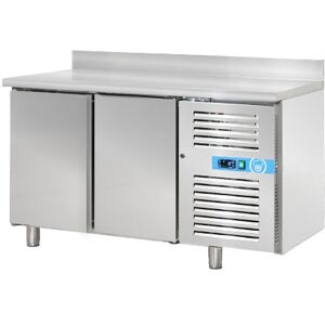 Tavolo refrigerato premium con n° 2 porte EN 60x40 con alzatina temp. da +2°C a +8°C prof. 80 cm classe B