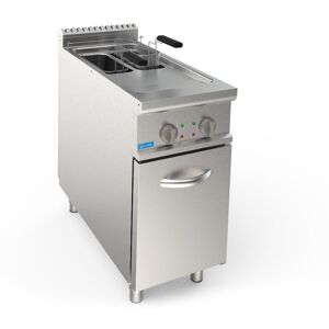 Friggitrice professionale elettrica su mobile con doppia vasca da 8 lt + 8 lt