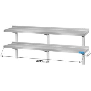 Mensola doppia in acciaio inox L1800xP300xH700 mm linea basic