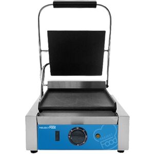 Piastra panini singola con piano cottura in ghisa liscio potenza 1800 watt