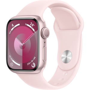 Apple Watch Series 9 GPS 45mm Alluminio Rosa Cinturino Sport Rosa Confetto Taglia ML EUROPA