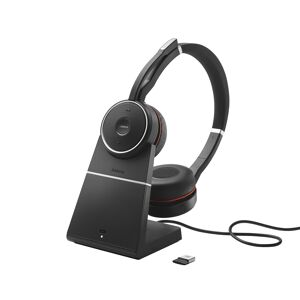 Jabra Cuffia con microfono Evolve 75 Auricolare Con cavo e senza A Padiglione Musica Chiamate Bluetooth Base di ricarica Nero [7599-848-199]