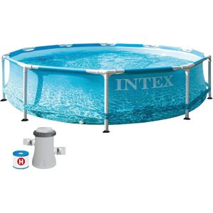 Intex Piscina Fuori Terra con Telaio Portante Piscina Esterna da Giardino Rotonda 305x70cm con Pompa Filtro - 28208 Frame