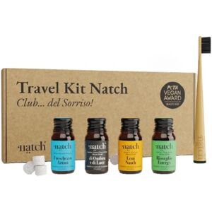 GREEN REMEDIES SpA Travel Kit Natch 4 Flaconi Da 6 Tavolette + 1 Spazzolino