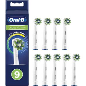 Oral-B CrossAction Testine Di Ricambio Con Tecnologia CleanMaximiser, Confezione Da 9 Pezzi