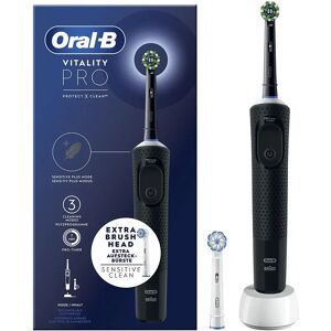 Oral-B Vitality Spazzolino Elettrico Ricaricabile Pro Nero, 2 testine