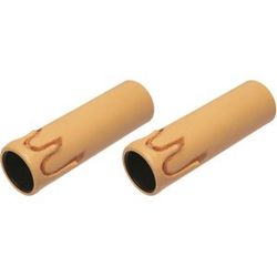 2 portalampada E27 a candela 250 V~ con staffa metallica avorio antico