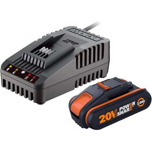 Worx Batteria e caricabatteria WA3601 20 V 2 Ah