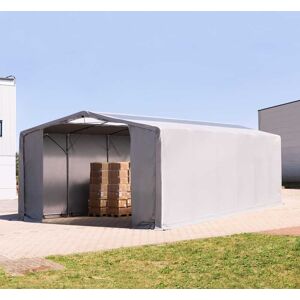 TOOLPORT 8x12 m tendostruttura, altezza 4,0m porta a cerniera e lucernari, PRIMEtex 2300, grigio, senza statica - (80022)