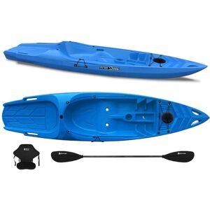 "Canoa monoposto Skippy 2.0 Expedition Big Mama Kayak - Kayak 305 cm con 1 posto adulto + 1 bambino + pagaia + seggiolino (FULL PACK) - azzurro"
