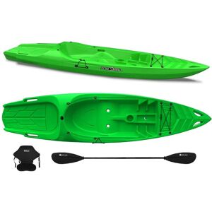 Big Mama Kayak "Canoa 1 posto singolo Skippy 2.0 Big mam- Kayak 305 cm con 1 posto adulto + 1 posto bambino + pagaia + seggiolino (FULL PACK) - VERDE"