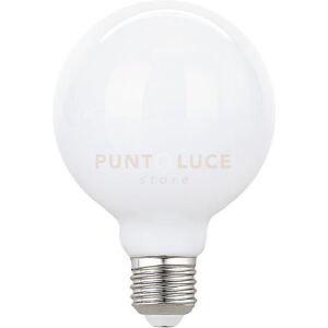 Gea luce Gla255b- Lampadina Attacco E27 D.9,5cm 3000k 1370lm 12w Globo Vetro Bianco