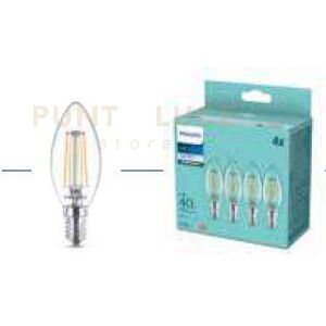 Lampadina Led Philips Acqua Range Candela Filamento, 4000k, 4pz