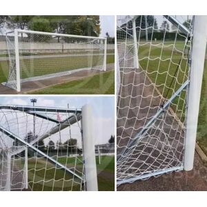 Timesport24 Af1462/2 Coppia Porte Da Calcio Trasportabili Alluminio Mis. 6x2 Mt.