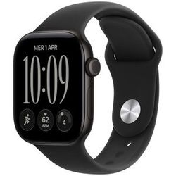 Apple Watch Series 12 GPS 42MM S/M Cassa Alluminio Nera e Sport Band Nero