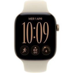 Apple Watch Series 12 GPS 46MM M/L Cassa Alluminio Oro chiaro e Sport Band Sabbia