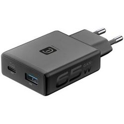 Cellular Line Caricatore Dual USB A +C 65W Nero
