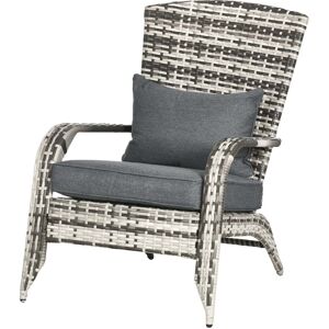 giordanoshop Sedia da Giardino 64x80x90 cm in Rattan e Acciaio Grigio...