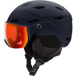 Smith - Casco da sci con visiera integrata - Survey Eu Matte Midnight Navy Chromapop Everyday Red Mirror - Taglia 51-55 cm - Blu navy