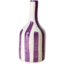 Vaso a bottiglia artigianale a righe viola