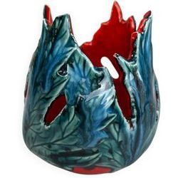 Portacandele in ceramica colorato