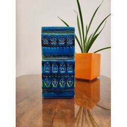 Vaso in ceramica smaltata Bitossi, decoro Riminini, Aldo Iondi, anni '60, Italia