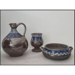 Set in ceramica dal design danese - Jette Hellerøe (Axella) - 3 pezzi