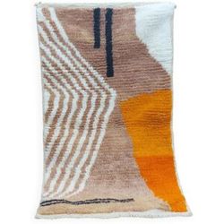 Tappeto marocchino unico in lana naturale 3x2 m