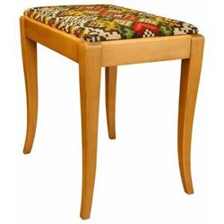 Sgabello francese vintage con rivestimento in gobelin