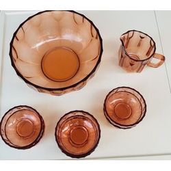 Ciotole e brocca da dessert in vetro Art Déco Rosalin