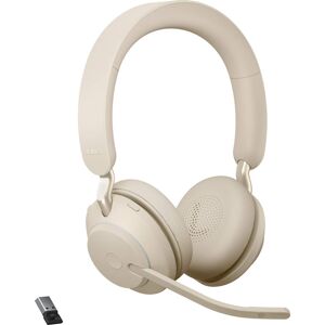 jabra 26599-989-998 Cuffie Bluetooth, Wireless, Con Microfono, Stereo, Ideali Per Ufficio / Call Center, Colore Beige - Evolve2 65, Uc Stereo