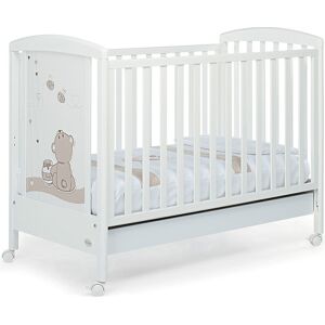 Foppapedretti 990018410 Lettino Culla Neonato In Legno Con Ruote E Cassettone Colore Bianco - Golosone