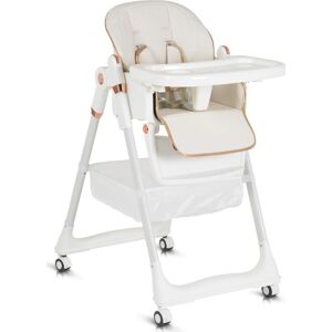 moni Lindo Bianco Lindo - Seggiolone Pappa 6m - 15kg Reclinabile Richiudibile Colore Bianco