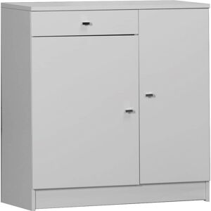 arredare no problem 342bl Mobile Bagno In Legno 2 Ante / 1 Cassetto 77x34xh80 Cm Bianco - 342bl Serie Home