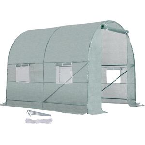 vivagarden 10456 Serra Da Giardino Per Piante A Tunnel In Pe Dimensioni 250x200x200 Cm Verde Scuro - 10456