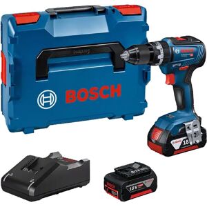 Bosch Gsb 18v-55 Trapano Avvitatore A Batteria 18 Volt Cordless Ricaricabile + 2 Batterie + Valigetta - Gsb 18v-55