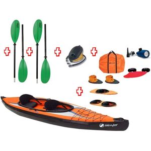 Sevylor Canoa Gonfiabile Pointer K2 + 2 Pagaie Touring-2 Div. In 2 Parti + Pompa St6207