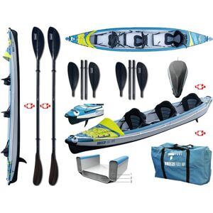 Tahe - Bic Sport Canoa Gonfiabile Air Breeze Full Hp 3 107189 + 2 Pagaie Pro Carbon-4 Div. In 4 Parti Tahe / Bic Sport