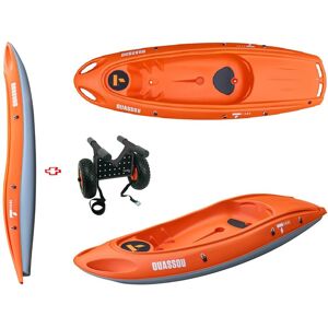 Tahe - Bic Sport Canoa Rigida Ouassou Orange/grey 107051 + Carrellino Tahe / Bic Sport