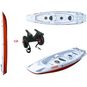 Tahe - Bic Sport Canoa Rigida Trinidad Grey/orange 109618 + Carrellino Tahe / Bic Sport