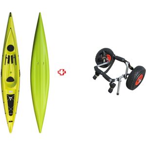 Tahe - Bic Sport Canoa Rigida Scapa Green 109617 + Carrellino Tahe / Bic Sport