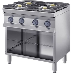 INOX BIM Cucina Fiamma Libera a Gas 4 Fuochi Cm 80 x 70 x 85/90 h